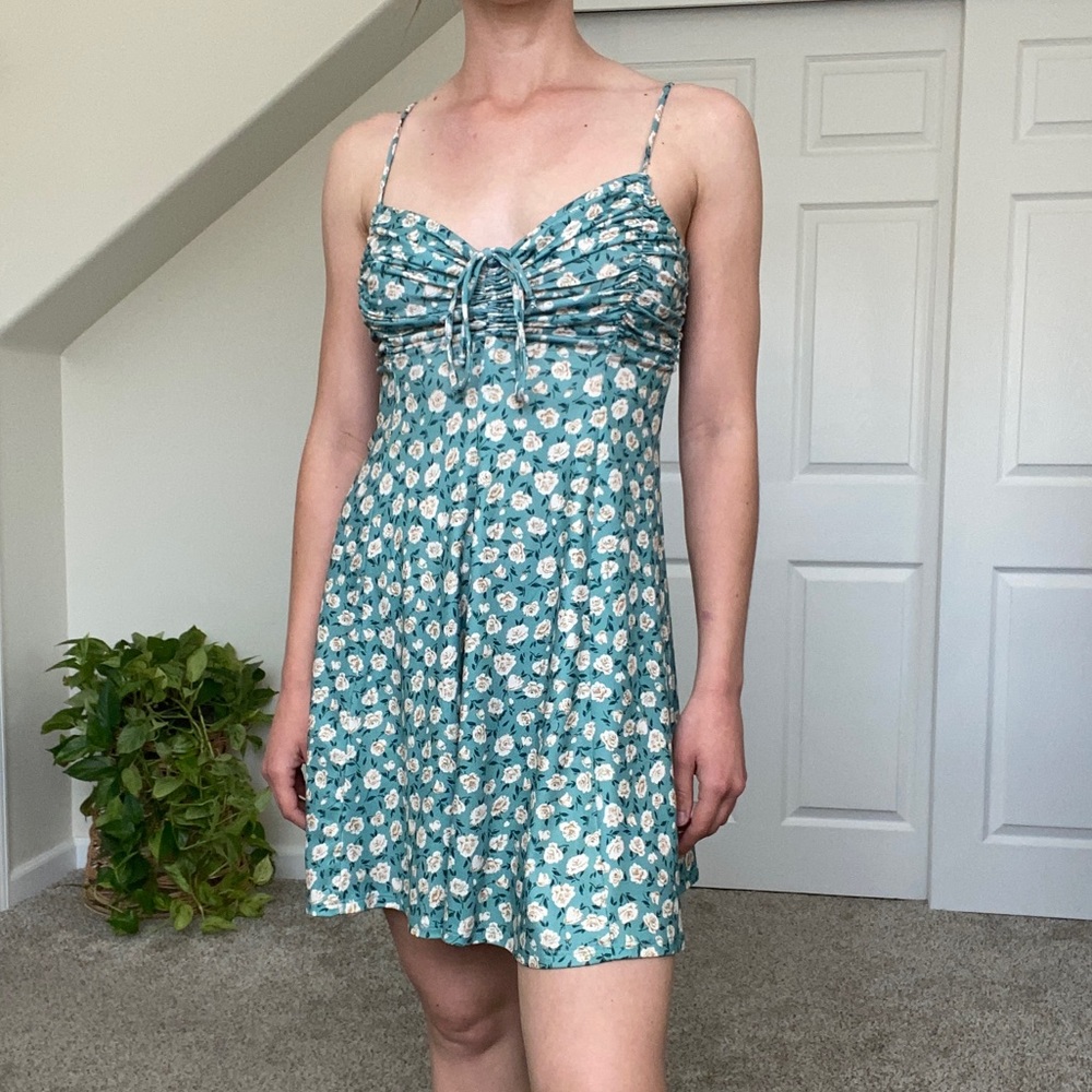 Urban Outfitters blue floral mini dress